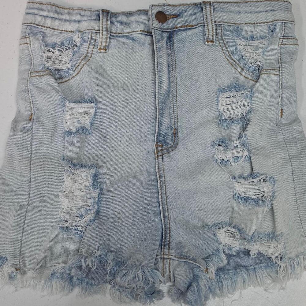 Fashion nova distressed denim shorts